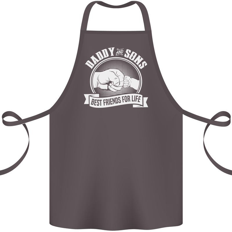 Daddy & Sons Best Friends for Life Cotton Apron 100% Organic Dark Grey