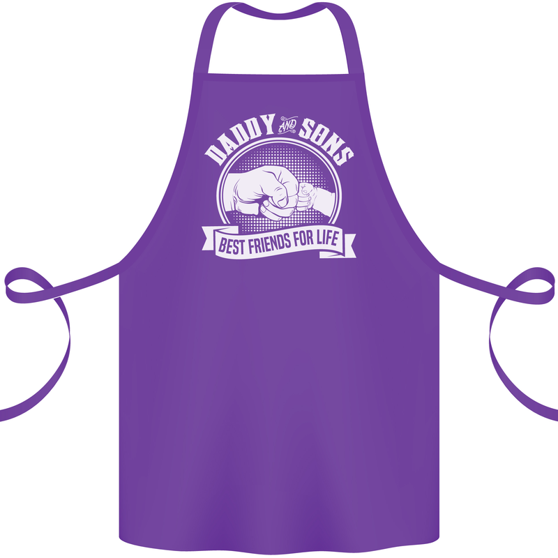 Daddy & Sons Best Friends for Life Cotton Apron 100% Organic Purple