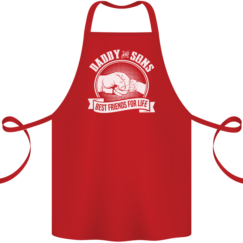 Daddy & Sons Best Friends for Life Cotton Apron 100% Organic Red