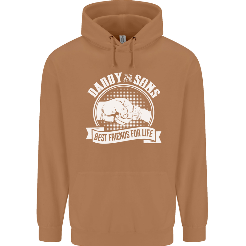 Daddy & Sons Best Friends for Life Mens 80% Cotton Hoodie Caramel Latte
