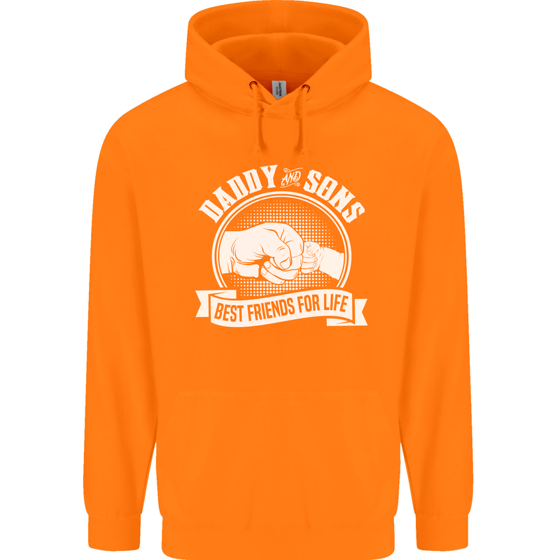 Daddy & Sons Best Friends for Life Mens 80% Cotton Hoodie Orange