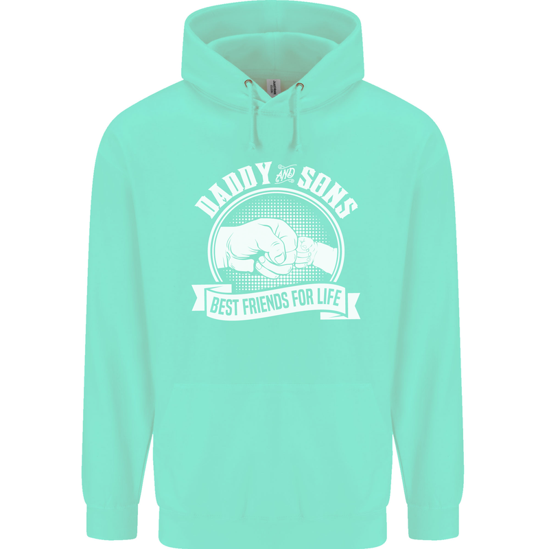 Daddy & Sons Best Friends for Life Mens 80% Cotton Hoodie Peppermint