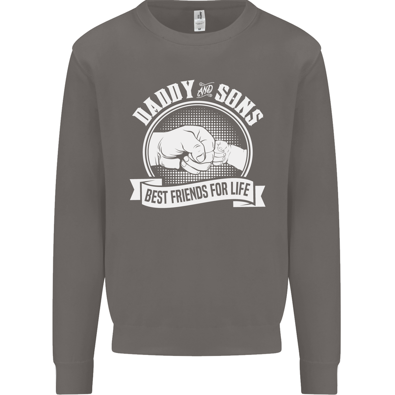 Daddy & Sons Best Friends for Life Mens Sweatshirt Jumper Charcoal