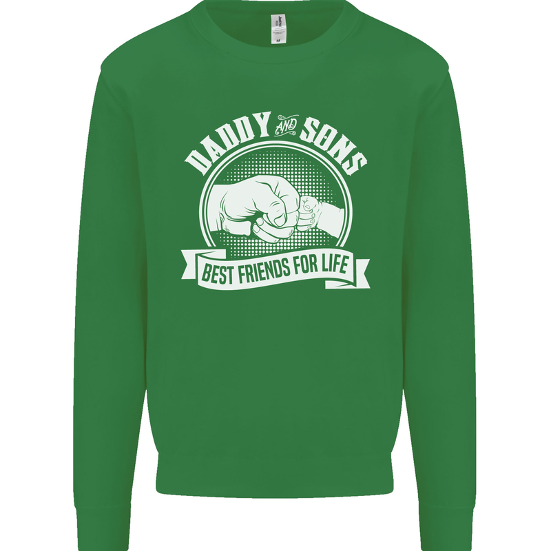 Daddy & Sons Best Friends for Life Mens Sweatshirt Jumper Irish Green