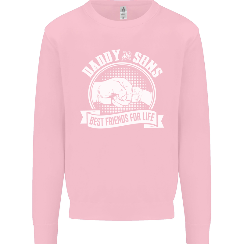 Daddy & Sons Best Friends for Life Mens Sweatshirt Jumper Light Pink