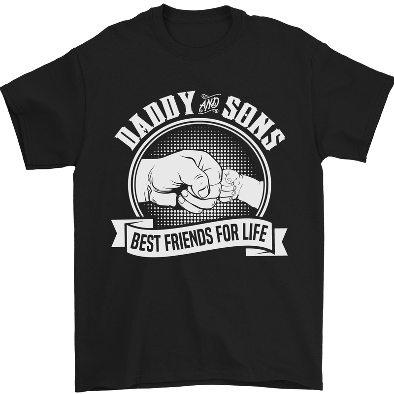 Daddy & Sons Best Friends for Life Mens T-Shirt Cotton Gildan Black