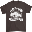 Daddy & Sons Best Friends for Life Mens T-Shirt Cotton Gildan Dark Chocolate