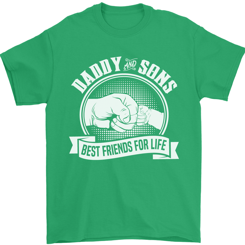 Daddy & Sons Best Friends for Life Mens T-Shirt Cotton Gildan Irish Green