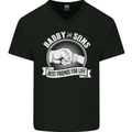 Daddy & Sons Best Friends for Life Mens V-Neck Cotton T-Shirt Black