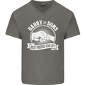 Daddy & Sons Best Friends for Life Mens V-Neck Cotton T-Shirt Charcoal