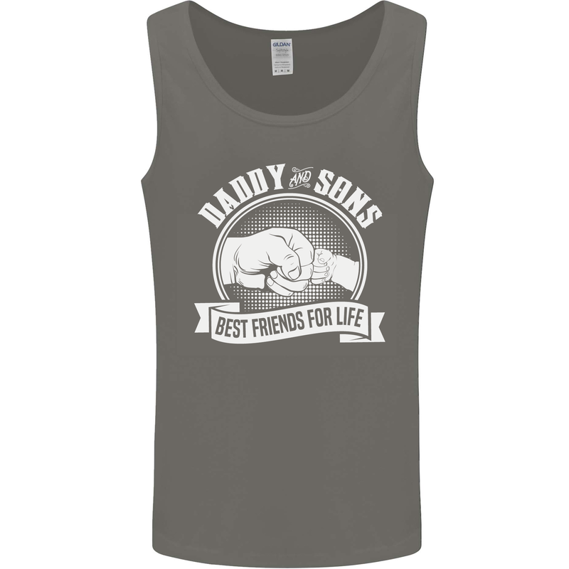 Daddy & Sons Best Friends for Life Mens Vest Tank Top Charcoal
