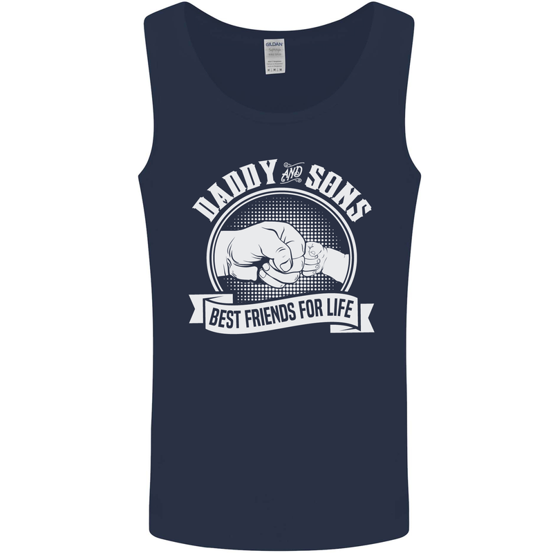 Daddy & Sons Best Friends for Life Mens Vest Tank Top Navy Blue