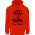 Daddy and Daughter Funny Father's Day Childrens Kids Hoodie Bright Red