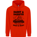 Daddy and Daughter Funny Father's Day Childrens Kids Hoodie Bright Red