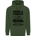 Daddy and Daughter Funny Father's Day Childrens Kids Hoodie Forest Green