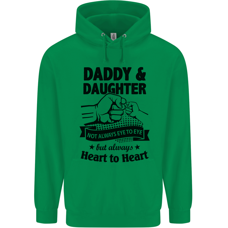 Daddy and Daughter Funny Father's Day Childrens Kids Hoodie Irish Green
