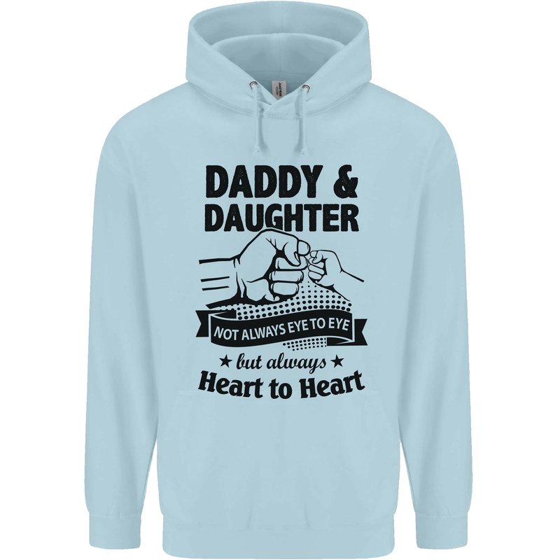 Daddy and Daughter Funny Father's Day Childrens Kids Hoodie Light Blue
