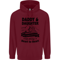 Daddy and Daughter Funny Father's Day Childrens Kids Hoodie Maroon