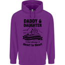 Daddy and Daughter Funny Father's Day Childrens Kids Hoodie Purple