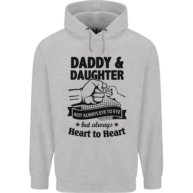 Daddy and Daughter Funny Father's Day Childrens Kids Hoodie Sports Grey