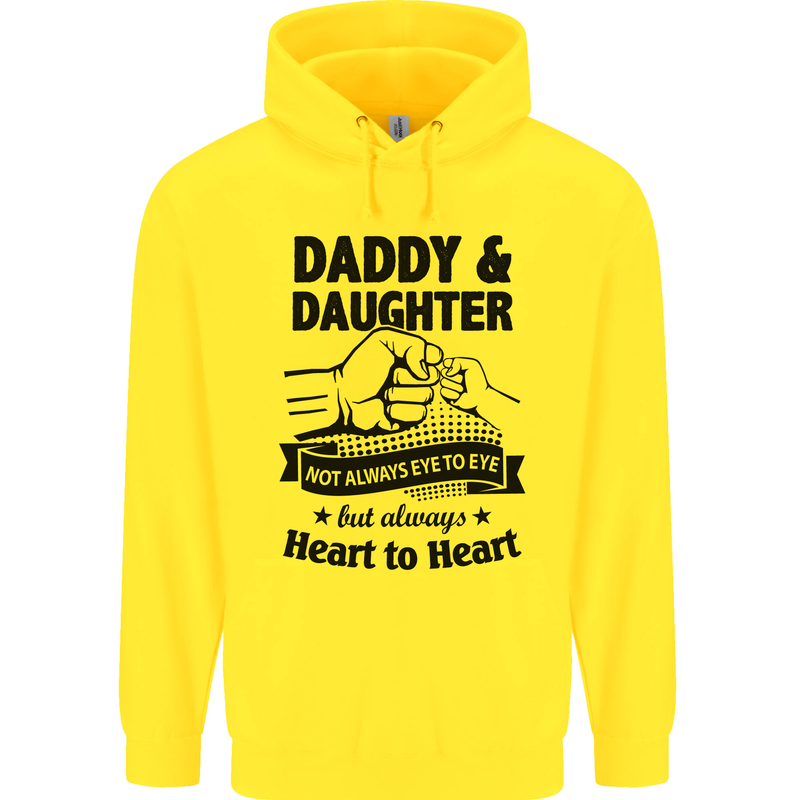 Daddy and Daughter Funny Father's Day Childrens Kids Hoodie Yellow