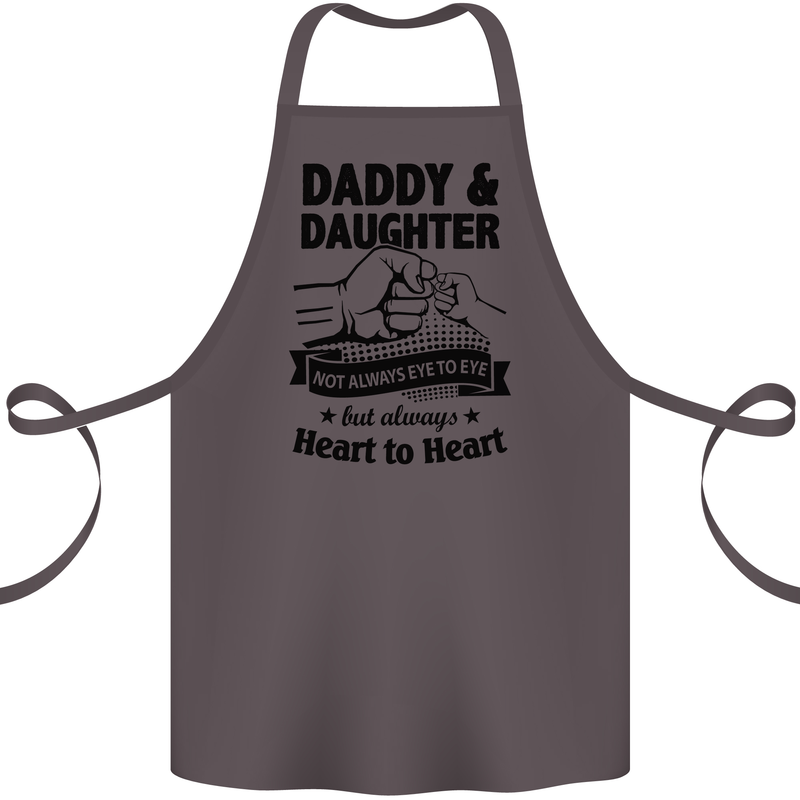 Daddy and Daughter Funny Father's Day Cotton Apron 100% Organic Dark Grey