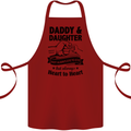 Daddy and Daughter Funny Father's Day Cotton Apron 100% Organic Maroon