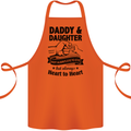 Daddy and Daughter Funny Father's Day Cotton Apron 100% Organic Orange