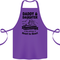 Daddy and Daughter Funny Father's Day Cotton Apron 100% Organic Purple