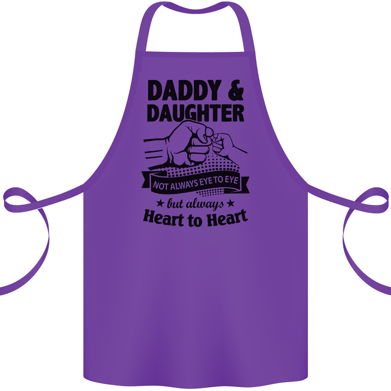 Daddy and Daughter Funny Father's Day Cotton Apron 100% Organic Purple