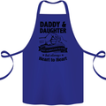 Daddy and Daughter Funny Father's Day Cotton Apron 100% Organic Royal Blue