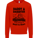 Daddy and Daughter Funny Father's Day Kids Sweatshirt Jumper Bright Red