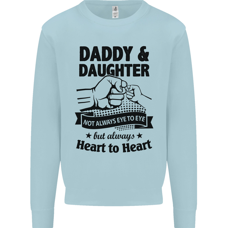 Daddy and Daughter Funny Father's Day Kids Sweatshirt Jumper Light Blue