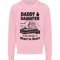 Daddy and Daughter Funny Father's Day Kids Sweatshirt Jumper Light Pink