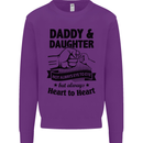 Daddy and Daughter Funny Father's Day Kids Sweatshirt Jumper Purple