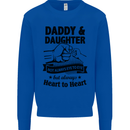 Daddy and Daughter Funny Father's Day Kids Sweatshirt Jumper Royal Blue