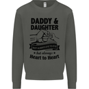 Daddy and Daughter Funny Father's Day Kids Sweatshirt Jumper Storm Grey
