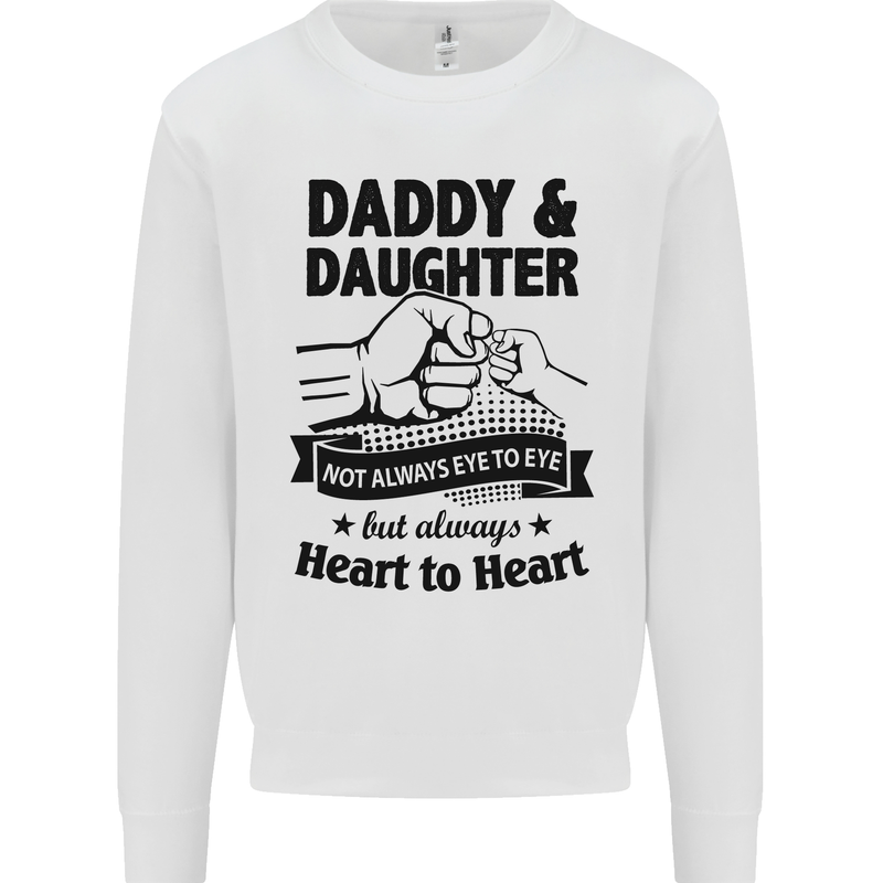 Daddy and Daughter Funny Father's Day Kids Sweatshirt Jumper White