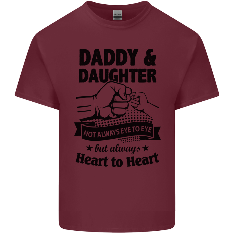 Daddy and Daughter Funny Father's Day Mens Cotton T-Shirt Tee Top Maroon