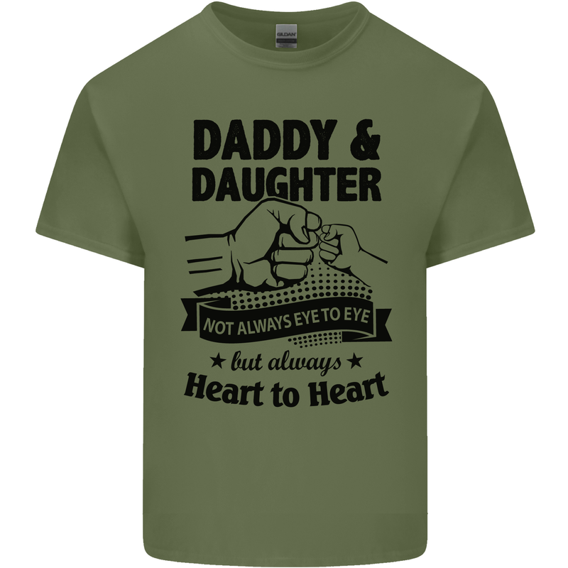 Daddy and Daughter Funny Father's Day Mens Cotton T-Shirt Tee Top Military Green