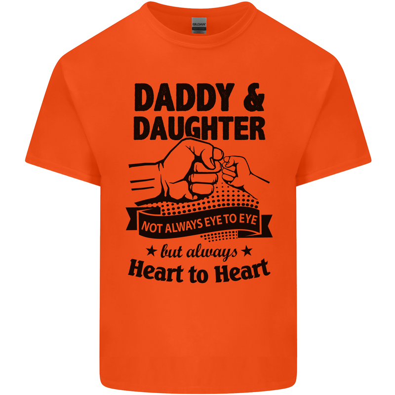 Daddy and Daughter Funny Father's Day Mens Cotton T-Shirt Tee Top Orange