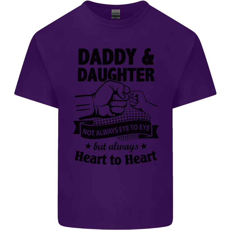 Daddy and Daughter Funny Father's Day Mens Cotton T-Shirt Tee Top Purple