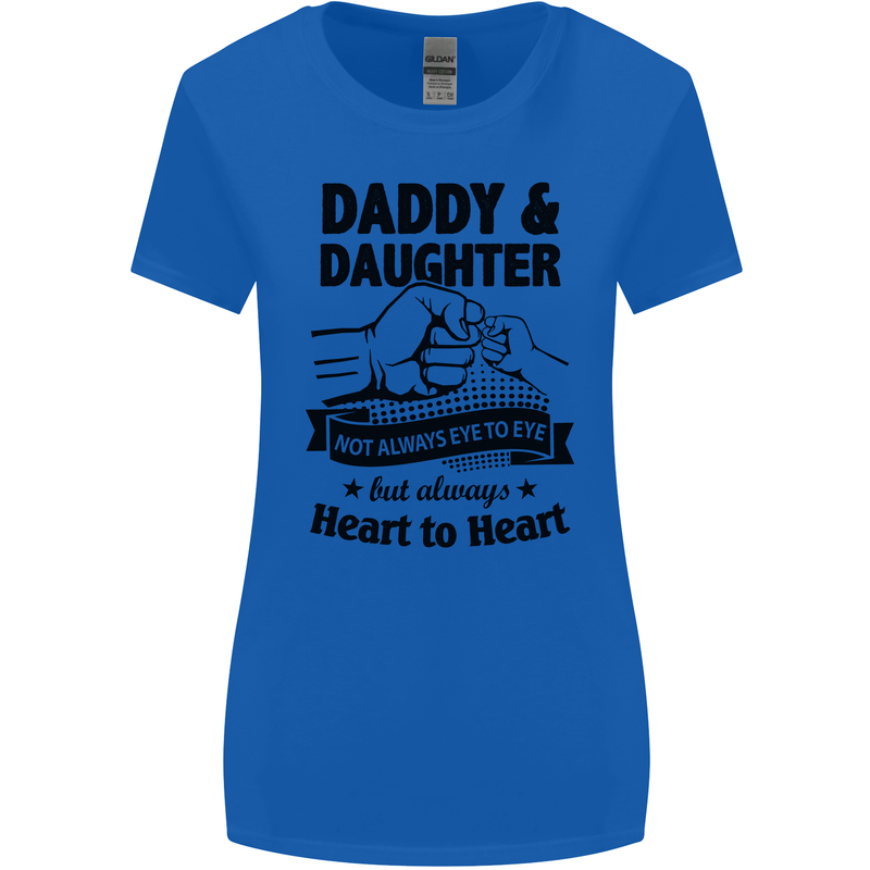 Daddy and Daughter Funny Father's Day Womens Wider Cut T-Shirt Royal Blue