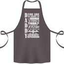 Daddy's Favourite Superhero Father's Day Cotton Apron 100% Organic Dark Grey