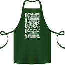 Daddy's Favourite Superhero Father's Day Cotton Apron 100% Organic Forest Green