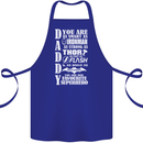 Daddy's Favourite Superhero Father's Day Cotton Apron 100% Organic Royal Blue