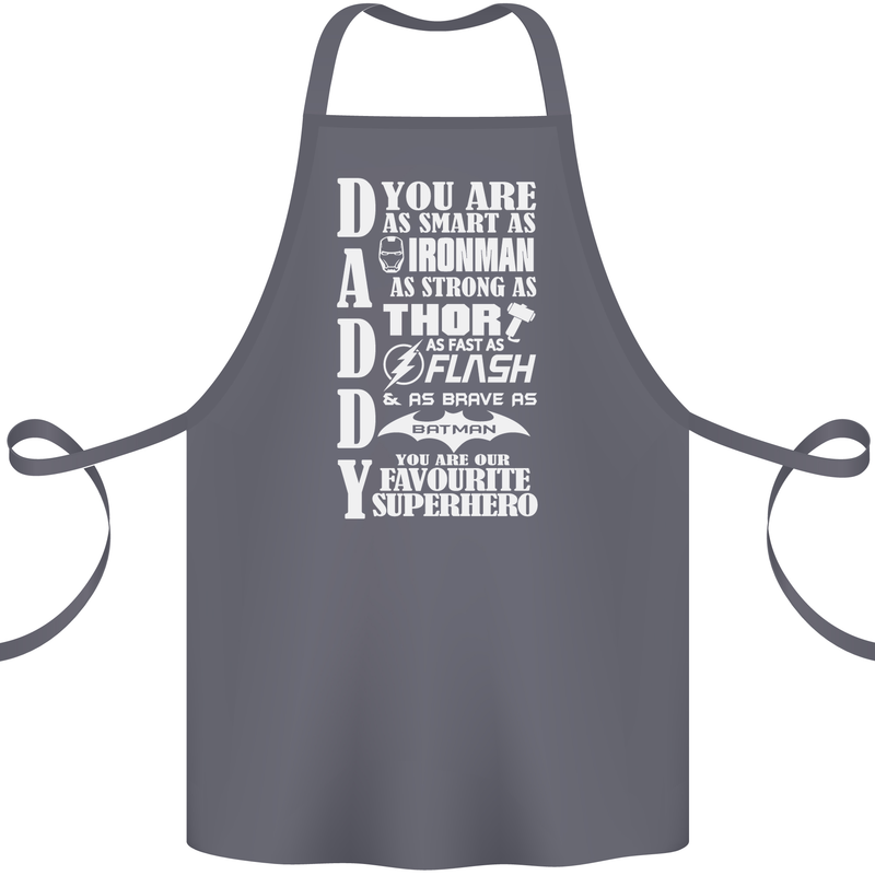 Daddy's Favourite Superhero Father's Day Cotton Apron 100% Organic Steel
