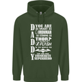 Daddy's Favourite Superhero Father's Day Mens 80% Cotton Hoodie Forest Green