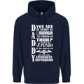 Daddy's Favourite Superhero Father's Day Mens 80% Cotton Hoodie Navy Blue
