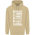 Daddy's Favourite Superhero Father's Day Mens 80% Cotton Hoodie Sand